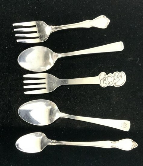 Lrg Lot Vntg Silver Plate Spoons, Multi Marks
