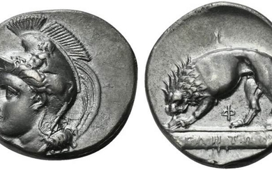 Lucania, Velia, Didrachm of the Kleudoros group, ca. 334-300 BC...