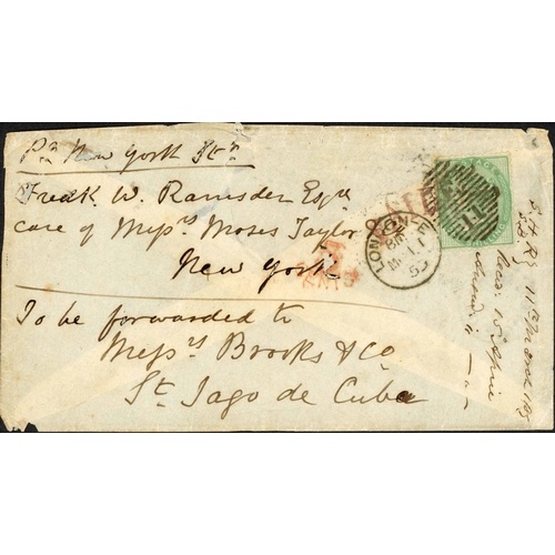 MAIL TO THE AMERICAS; Range in 1856 EL Ex Buenos Ayres to NY...