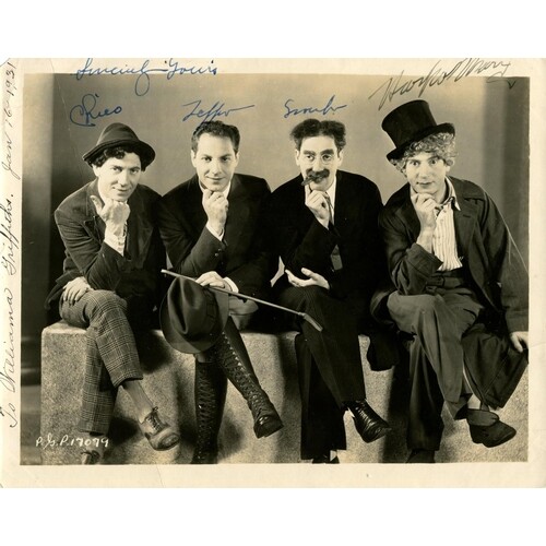 MARX BROTHERS THE: An excellent vintage signed and inscribed...