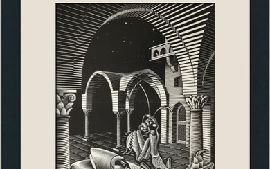 M.C. Escher Dream - Mantis Religiosa Custom Framed Print