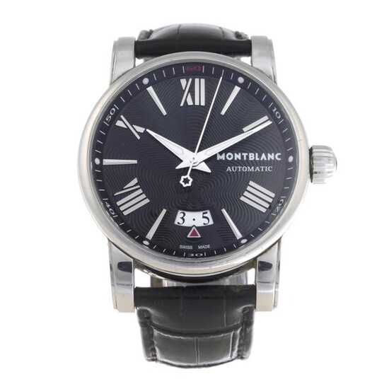 MONTBLANC - a gentleman's Star wrist watch. Stainless...