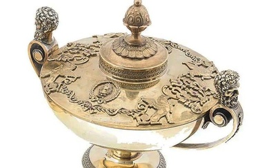 MONUMENTAL RUSSIAN SILVER SOUP TUREEN