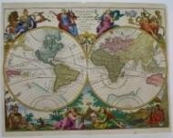 Mappe Monde ou Description du Globe Terrestre & Aquatique.
