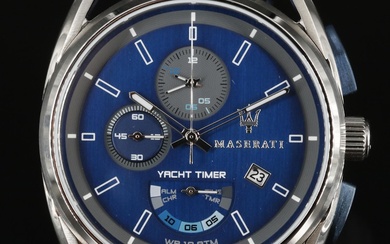 Maserati Trimarano Yacht Timer Blue Dial Wristwatch