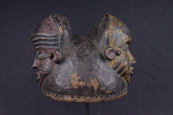 Mask Helmet Crest - Wood - Guélédé - Yoruba - Nigeria