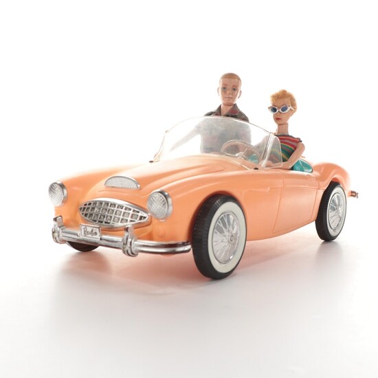 Mattel Barbie and Ken Dolls with Barbie "1962 Austin-Healey" Car, 1960–1962