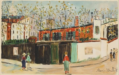 Maurice Utrillo - La Commune Libre de Montmartre,1959 - Lithograph & pochoir