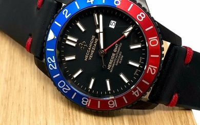 Meccaniche Veneziane - Automatic Watch Nereide GMT 2.0 with Extra Rubber Strap - Diaspro PVD - Men - BRAND NEW