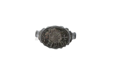 Medieval -Christian Bronze Ring 8th -10th Century AD