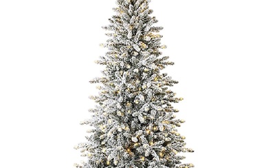 Member's Mark 7'6 Pre-Lit Flocked Aspen Artificial Christmas Tree