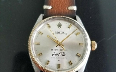 Mens Rolex Oyster 1005 14k Gold & SS Automatic Coca