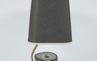 Mid-century lamp with agate stone style Willy DARO