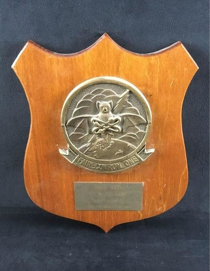 Military Memorabilia Award Plaque FAIRECONRON ONE