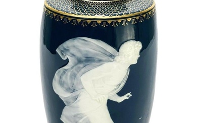 Minton Gilt Porcelain Pate Sur Pate Decorated Vase by Louis Solon 1897