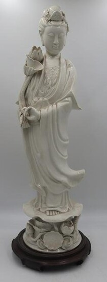 Monumental Chinese Blanc de Chine QuanYin.