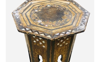 Mother of Pearl Inlaid Edw Occasional Table