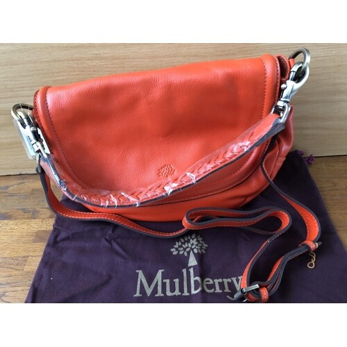 Mulberry Orange Ladies Leather Bag (New)