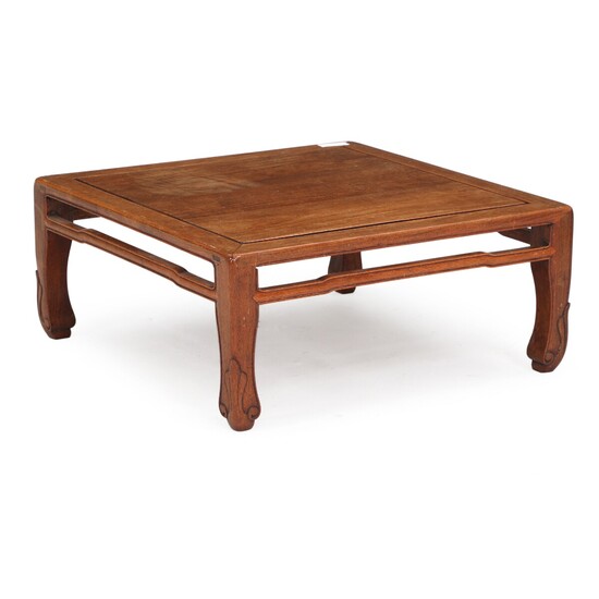 NOT SOLD. A Chinese square hardwood Low Table. Last half of the 20th century. H....