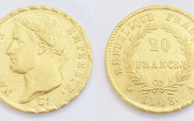 Napoleon I gold coin 900 purity year 1808 A rare...