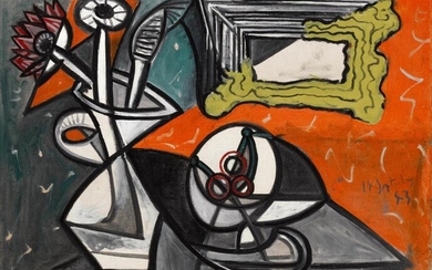 Nature morte aux fleurs et au compotier, Pablo Picasso