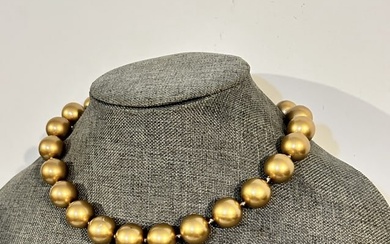 Necklace VTG Carolee gold Baroque Pearl beaded Statement 14"