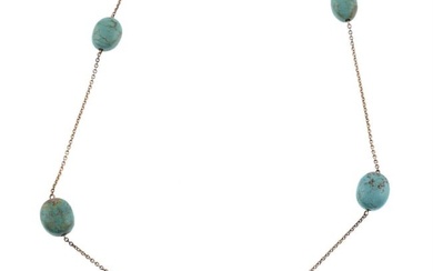 Necklace with turquoise spacers