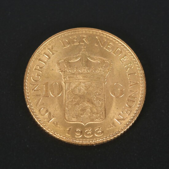 Nederland – Gouden 10 Gulden, Wilhelmina 1933