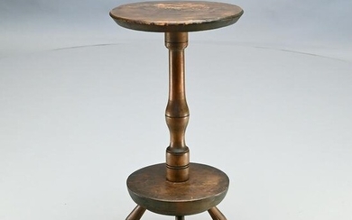 New England Pine & Birch Turned Candlestand