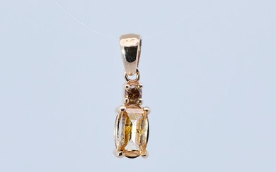 No Reserve Price - Pendant Yellow gold Diamond (Natural)
