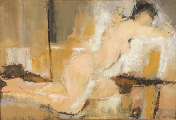 Nudo femminile, 1959, GIUSEPPE AJMONE (Carpignano Sesia, 1923 - Romagnano Sesia, 2005)