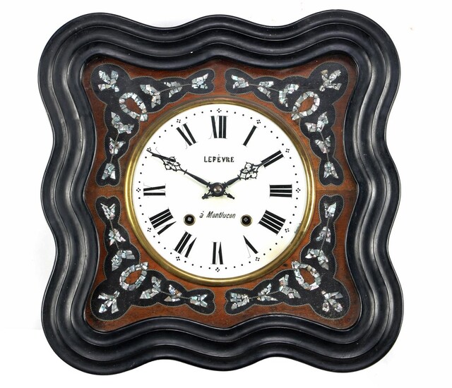 (-), Oeil de Boeuf wall clock in blackened...