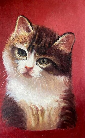Oil painting Cat Alexander Arkadievich Litvinov
