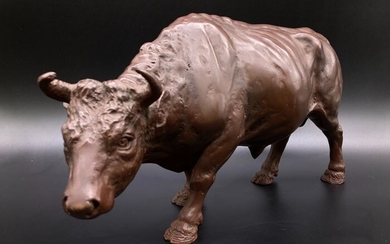 Okimono (1) - Bronze - Wonderful bronze sculpture of buffalo - Japan - Shōwa period (1926-1989)