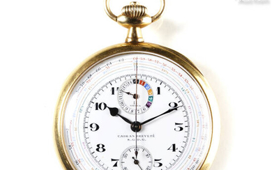 Omega Montre de poche chronographe Vers 1915 Boitier en or...
