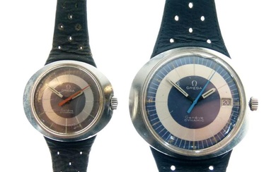 Omega - Two retro 'Dynamic' wristwatches, the larger having...