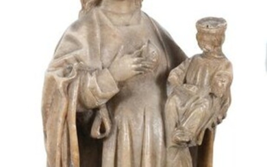 “Our Lady of the Milk”. Alabaster sculpture