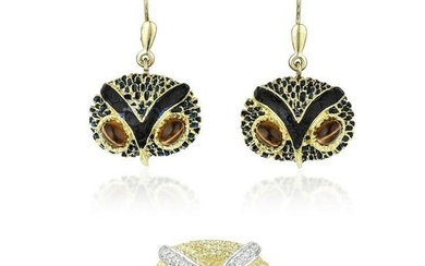 Owl Ring and Owl Earrings