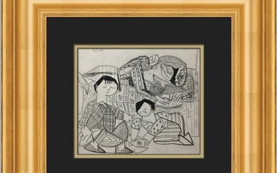Pablo Picasso Mother and Children Custom Framed Print
