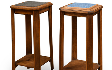 Pair of Art Deco side tables; first half of the 20th century.
