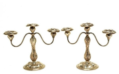 Pair of Art Nouveau Theodore B. Starr Sterling Silver
