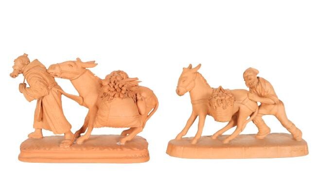 Pair of Italian Grasso Terracotta Cattle Figures