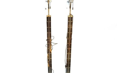 Pair of Lacquered Standing Lamps