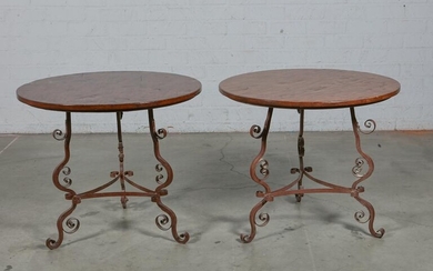 Pair of Palmas Design 'Aragon' iron tables