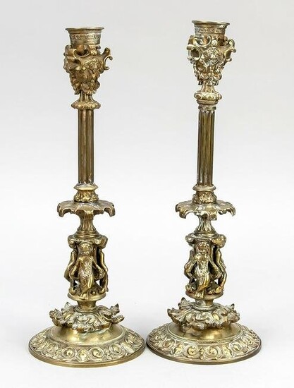 Pair of candlesticks, late 19th c