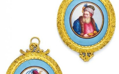 Pair of extraordinary enamel miniatures