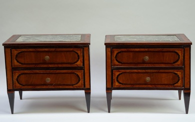 Pair of miniature chests of drawers