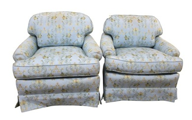Pair of quality upholstered arm chairs