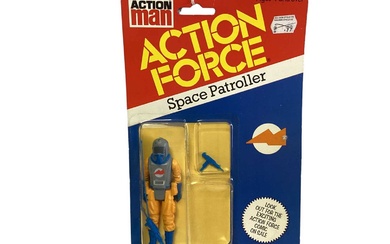 Palitoy Action Man Action Force Space Patroller (Space Security Trooper Weapon), on card with blister pack (1)