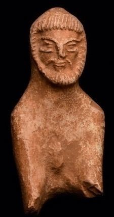 Parthian Pottery Bearded rider bust - (1)